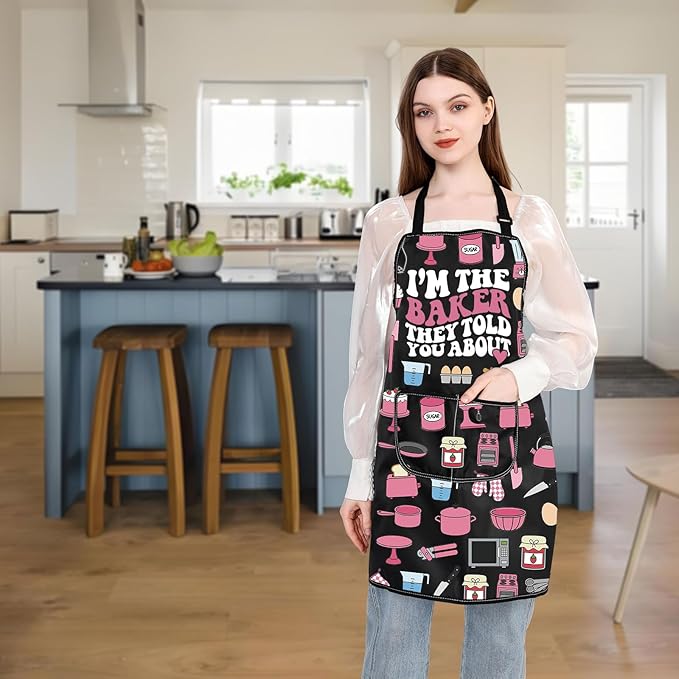 WSNANG Funny Baking Aprons with Pockets In My Baking Era Apron Bakers Gifts Pastry Chef Gift