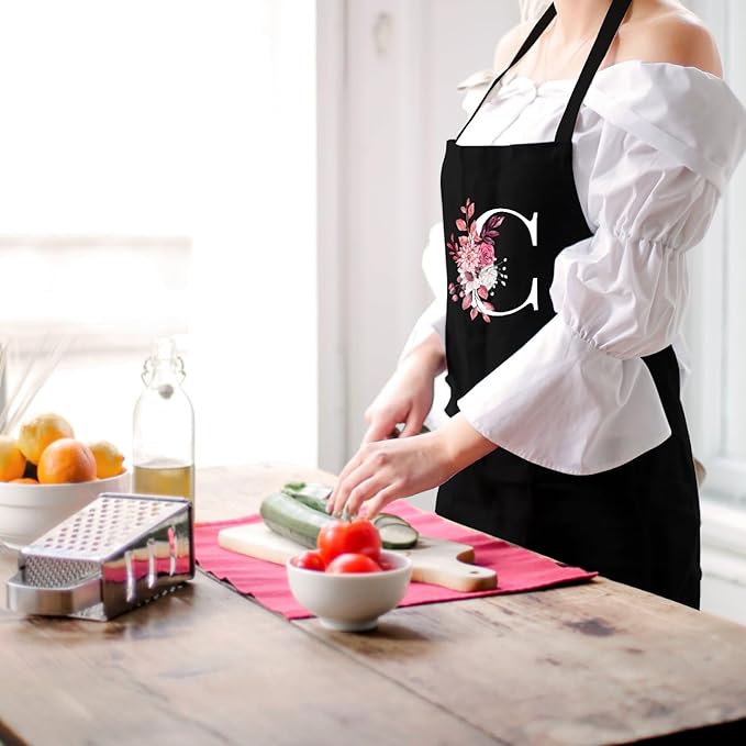 Personalized Aprons for Women with Pockets, Cute Aprons for Women Chef Baking, Cooking Gifts for Mom Birthday