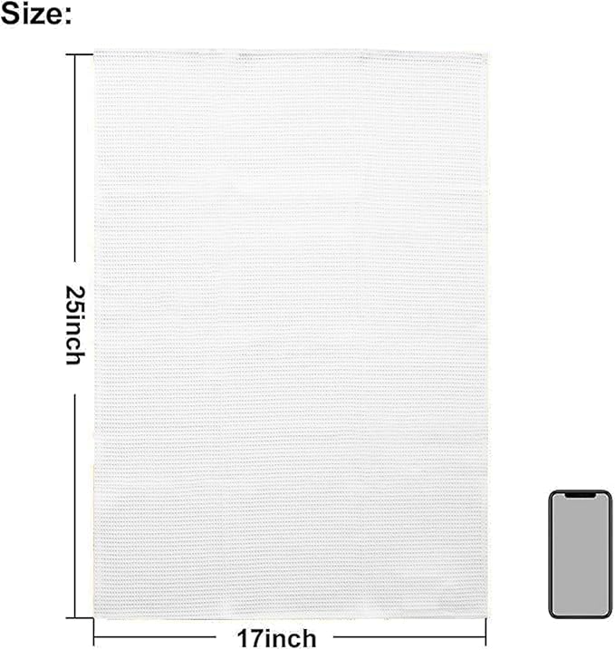 QUILTINA Dish Towels Set - 6 Pack White 17 x 25 Inches 100% Cotton Waffle Weave Kitchen Towels, Ultra Soft Absorbent Quick Dish Towels for Kitchen Cleaning and Drying