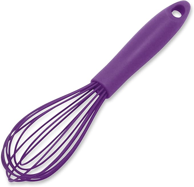 Chef Craft Premium Silicone Wire Cooking Whisk, 10.5 Inch, Purple