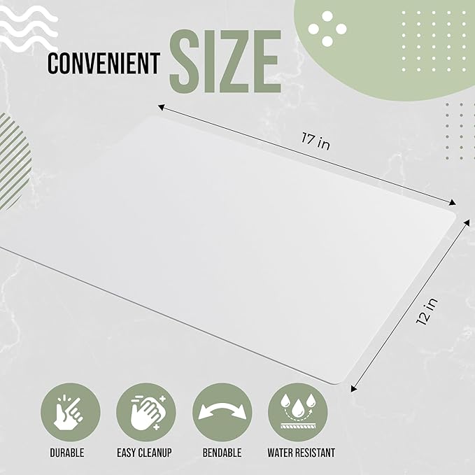 Crown Display Disposable Cutting Boards for Kitchen 300 Count White Cutting Board 12 Inch X 17.5 Inch Flexible Cutting Boards For Kitchen ~ Patent Pending ~ Recyclable Disposable Cutting Board Sheets