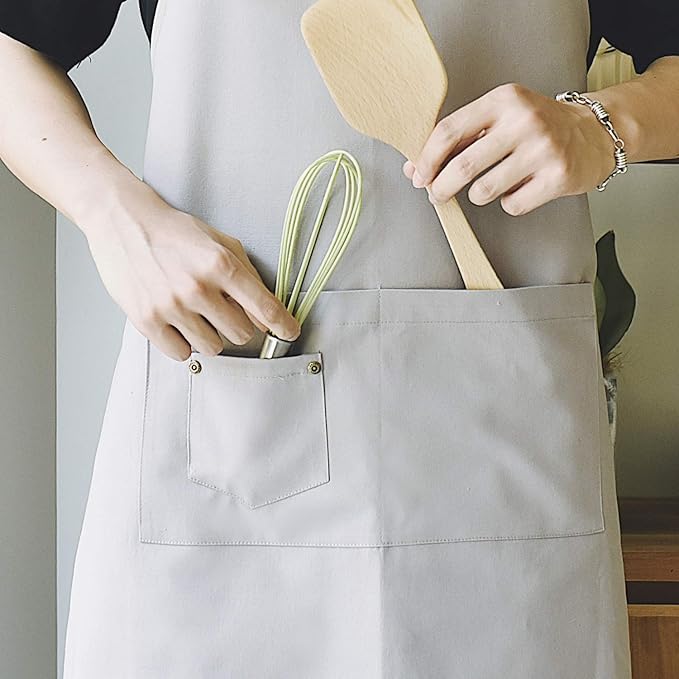 MORNITE Art Aprons for Painting Pottery Ceramics, Mens Women Kitchen Cooking Aprons Waterproof Green