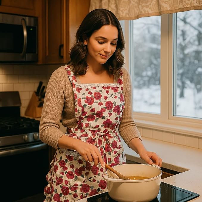 Funny Aprons for Women with Pockets, Kitchen Cooking Grilling Bbq Cute Chef Apron, Mothers Day Birthday Gifts for Women