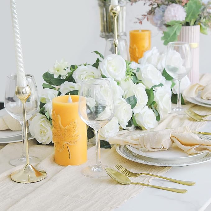 Dinner Cloth Napkins 10 Pack,Gauze Napkins 100% Natural Soft Cotton,Washable Napkins Great for Weddings Decorative,Dinner Parties,Family Everyday Use,40 * 40cm (16 * 16 inches),Beige