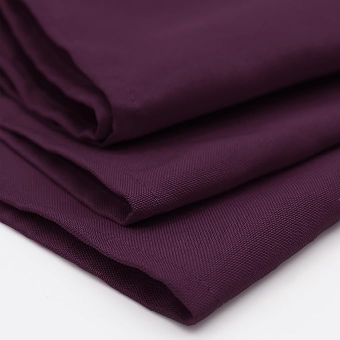 Your Chair Covers Cloth Polyester Napkins, 20 x 20 Inch, Washable Dinner Fabric Linen Napkins with Hemmed Edges for Restaurant, Wedding and Holiday Pack of 10 (Eggplant)