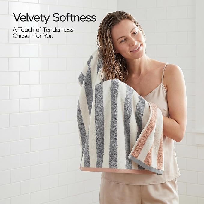 REDKISS 2-Pack Luxury Hand Towels for Bathroom, 28x12 Inches 100% Cotton Towels, Ultra Soft and Highly Absorbent Towels for Bathroom,Gym, Hotel,and Spa, Gray