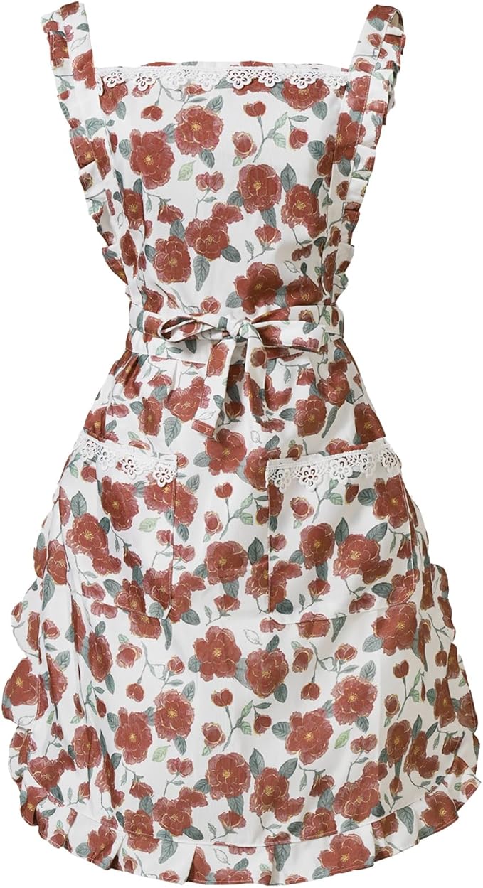 Funny Aprons for Women with Pockets, Kitchen Cooking Grilling Bbq Cute Chef Apron, Mothers Day Birthday Gifts for Women