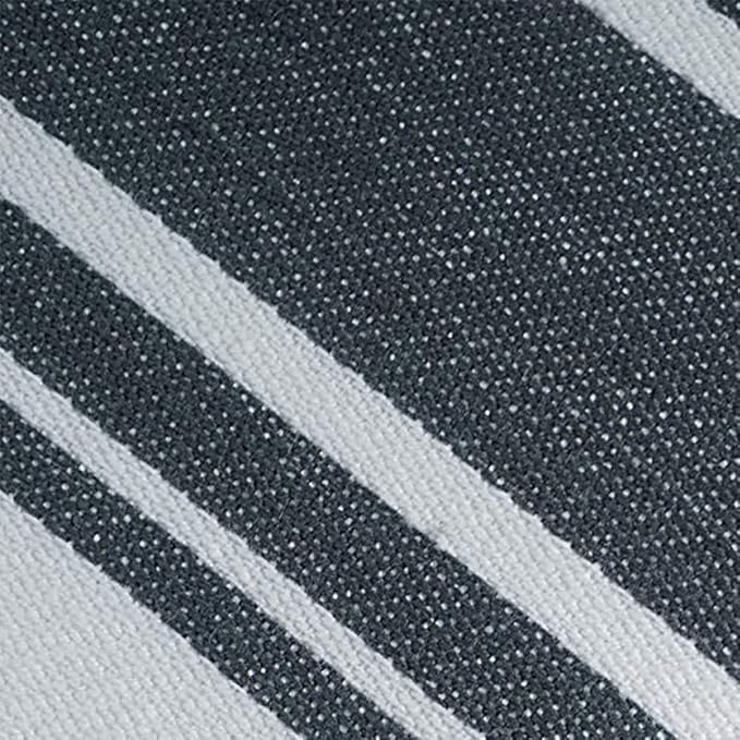 Kitchen Towels Set – Pack of 6 (20’’ x 30’’) Extra Large Premium Cotton Dish Towels for Kitchen – Super Striped Towels – Absorbent – 100% Cotton – with Hanging Loop – Dark Grey