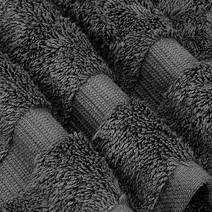 Chakir Turkish Linens | Hotel & Spa Quality 100% Cotton Luxury Turkish Towels | Soft & Absorbent (30x60 Inches Extra Large Bath Towels, Set of 4 - Dark Gray)