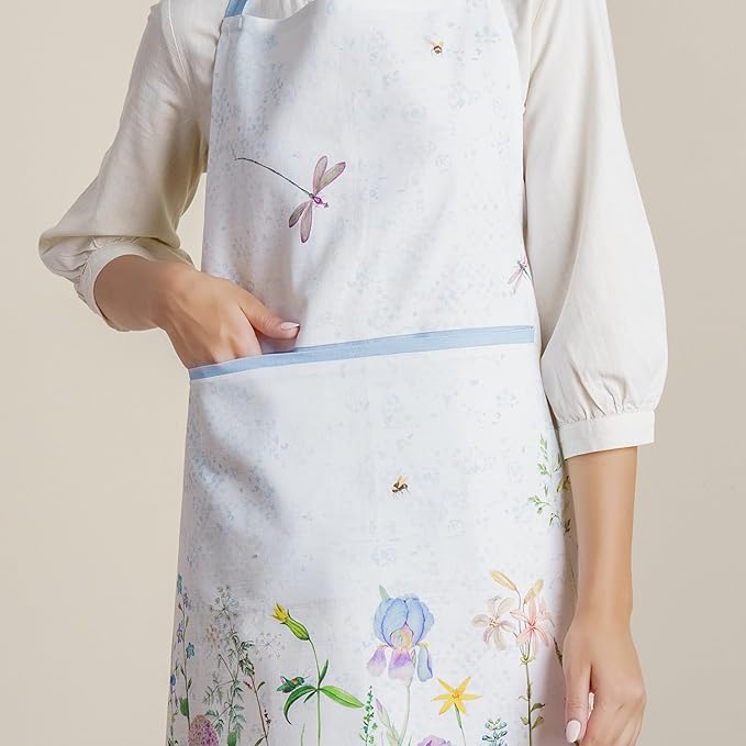 Maison d' Hermine 100% Cotton Apron for women with Pocket Kitchen Chef Apron for Men Cooking Mothers Day Gifts
