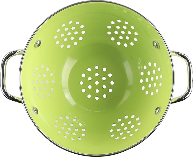 Calypso Basics by Reston Lloyd Powder Coated Enameled Colander, 1.5 Quart, Lime
