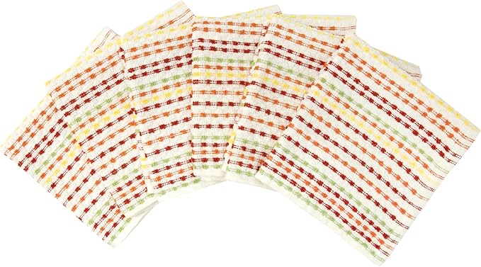 Ritz Pebble Bar Mop Towels: Highly Absorbent and Super Soft, 100% Cotton, Durable Super Absorbent Kitchen Bar Towels for Wiping Tables and Counters, 12x12, 6-Pack, Fall