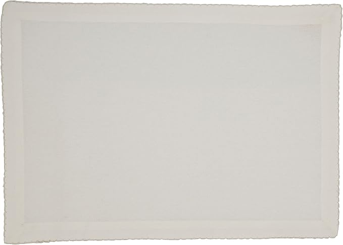 SARO LIFESTYLE Recotting Collection Whip Stitched Placemats (Set of 4), 14"x20", Silver
