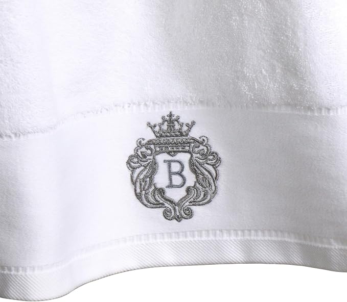 Luxury Bathroom Super Soft and Highly Absorbent Premium 100% Cotton Bath Towel Set for Gifts (White-B)