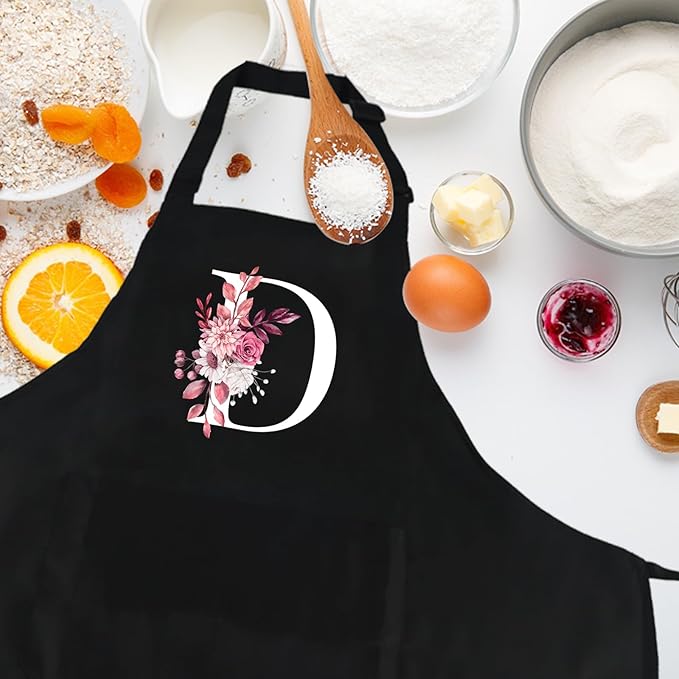 Personalized Aprons for Women with Pockets, Cute Aprons for Women Chef Baking, Cooking Gifts for Mom Birthday