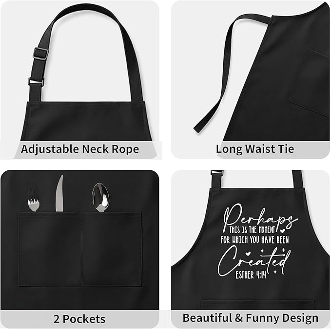 Funny Apron For Women Men Cooking Baking BBQ Grill Chef Waterproof Aprons Birthday Valentine's Gifts For Mom Dad Wife