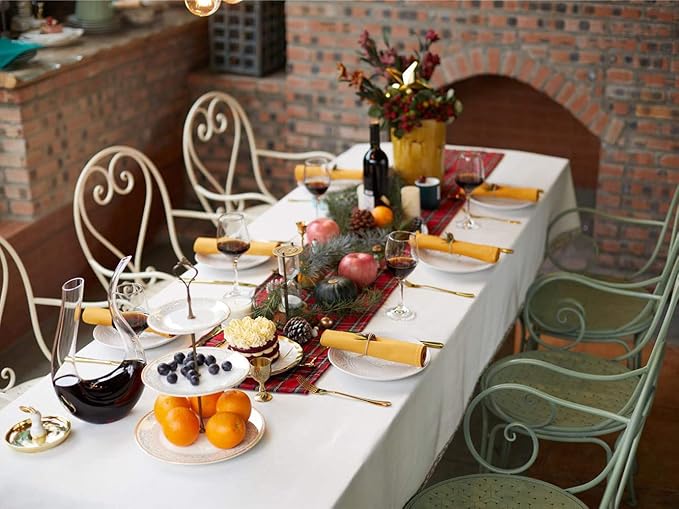 Gold Cloth Napkins Set of 12 Cotton, Matching Pumpkins Pines, Soft Comfortable Reusable 18"x18" (Harvest Gold)