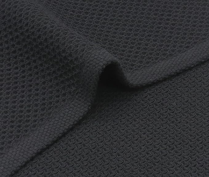Mia'sDream Black Kitchen Towels Sets, Cotton Dish Towels for Kitchen Washing Dishes, Soft and Absorbent Kitchen Tea Towels Hand Towels, 13inch x 28inch 3 Pack (Black)