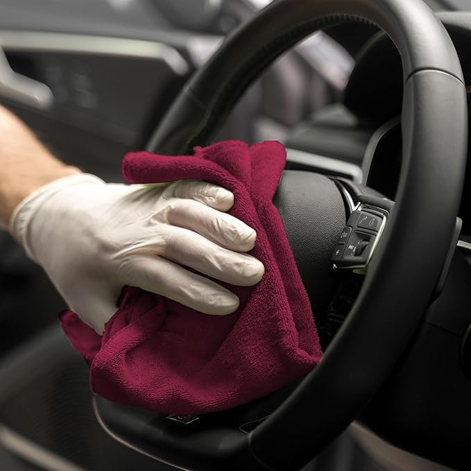 GOLD TEXTILES Luxury Wash Cloths Set of 12, Red Wine (13x13 Inches) 100% Ring Spun Cotton, Premium Feel with High Absorbancy Ideal Washcloths for Bathroom,Salon, Spa and Gym