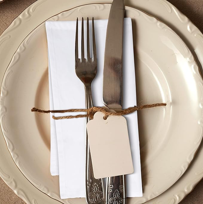 Urban Villa Cloth Napkins White Dinner Napkins Set of 12 (18X18) 100% Cotton Absorbent Washable Durable Reusable Cloth Napkins Ideal for Easter Decorations Hotel Collection Farmhouse Parties Napkins