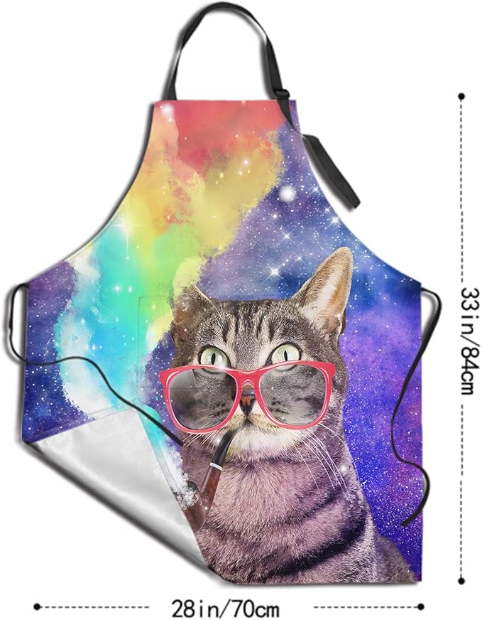 Funny Apron Polyester Grooming Aprons with Pocket for Cooking Kitchen Grilling Adults