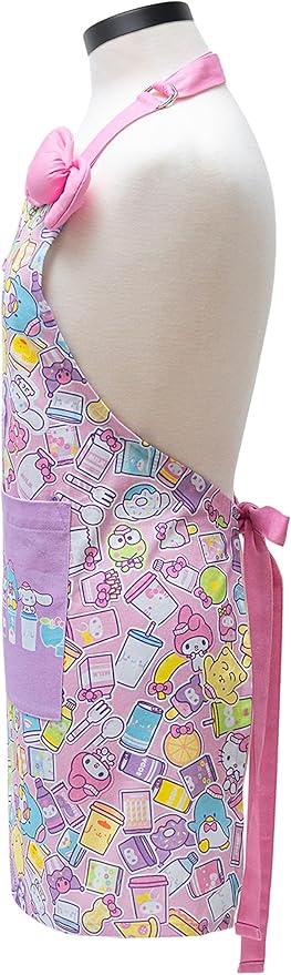 Handstand Kitchen Hello Kitty Print 28" Adult Apron and Pot Holder Set