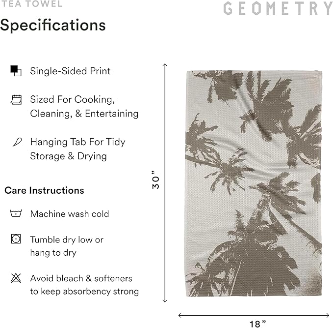 GEOMETRY Spring Kitchen Towels - Quick Dry Microfiber Cloth Spring & Summer Dish Towels for Kitchen Drying - Premium Quick Dry Towel - Sandy Boho, 18" x 30" - 2-Pack