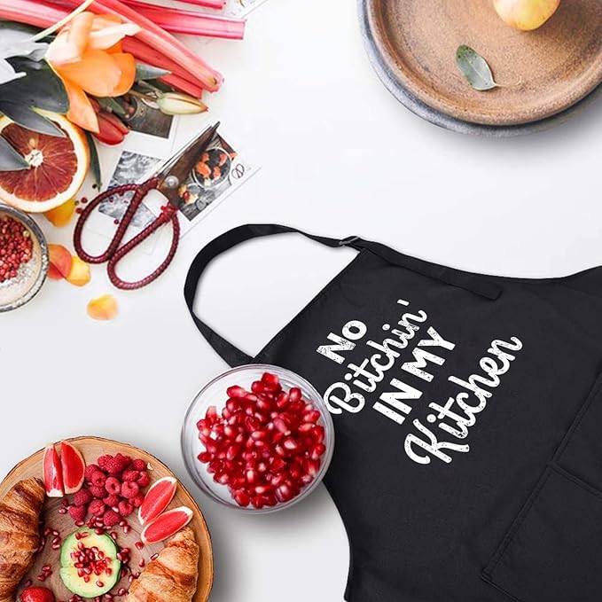 Rosoz Funny Grill Aprons For Men, Dad, Husband, Him - Aprons For Men With Pockets,Father's Day Gifts – BBQ Cooking Chef Apron