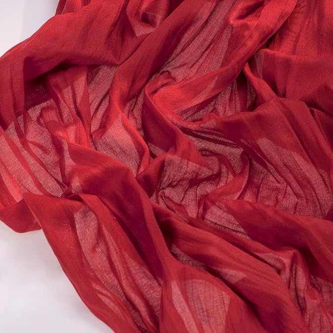 Socomi 3pcs Red Easter Spring Cheesecloth Table Runner Boho Rustic Gauze 120 inch 10FT Cheese Cloth Runner for Wedding Party Baby Shower Birthday Home Decor Holiday Decorations