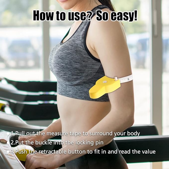 2PCS Tape Measure Body Measuring Tape 60inch (150cm), Retractable Measuring Tape for Body Measurement & Weight Loss, Accurate Body Tape Measure for Fitness, Tailor, Sewing, Handcrafts, Clothes,Yellow