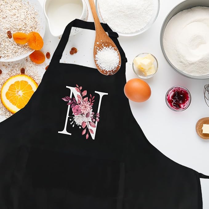 Personalized Aprons for Women with Pockets, Cute Aprons for Women Chef Baking, Cooking Gifts for Mom Birthday