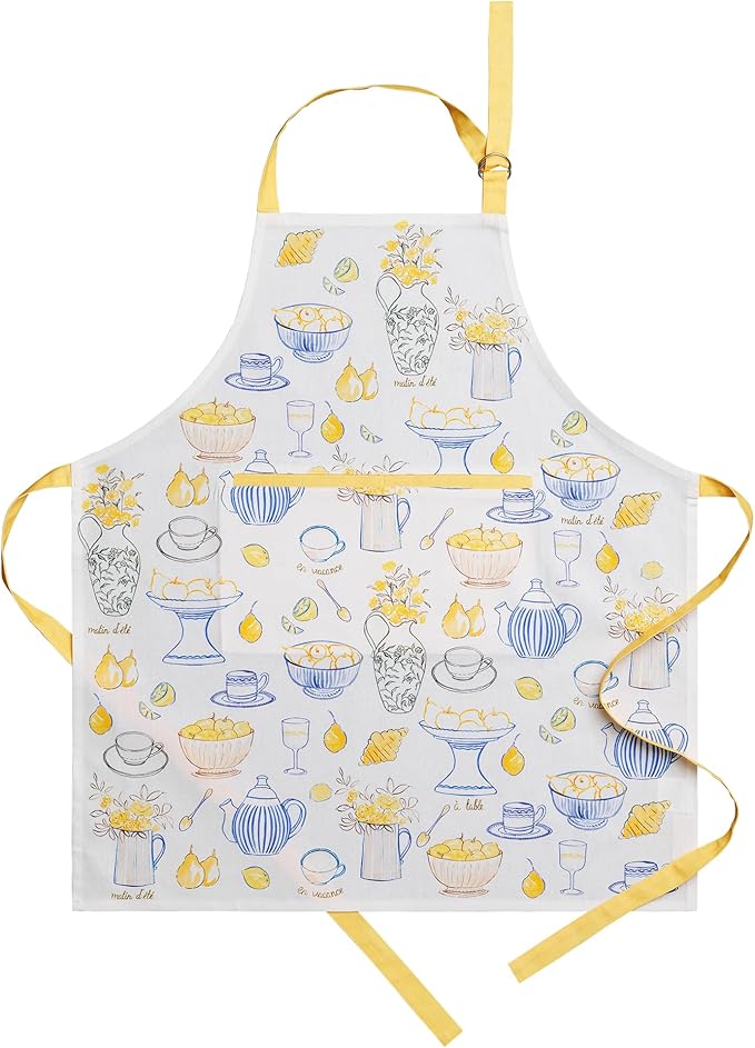 Maison d' Hermine 100% Cotton Apron for women with Pocket Kitchen Chef Apron for Men Cooking Mothers Day Gifts
