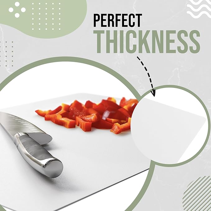 Crown Display Disposable Cutting Boards for Kitchen 400 Count White Cutting Board 10 Inch X 13.5 Inch Flexible Cutting Boards For Kitchen ~ Patent Pending ~ Recyclable Disposable Cutting Board Sheets
