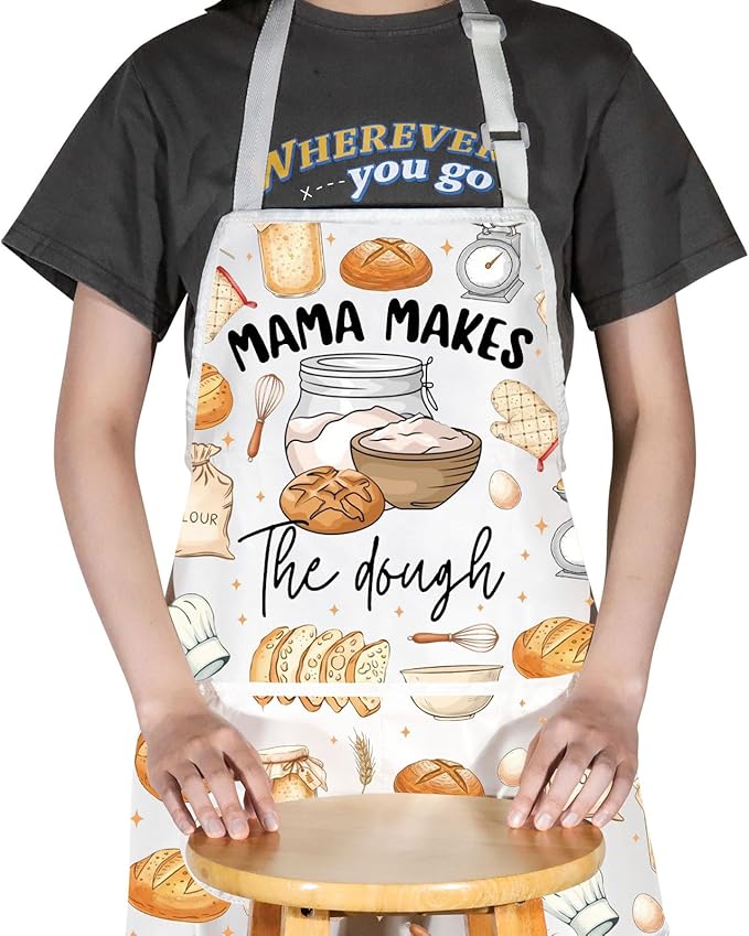 JNIAP Bread Baking Apron Bread Baker Aprons i Loaf Sourdough Baking Mom Gifts Baking Master Apron