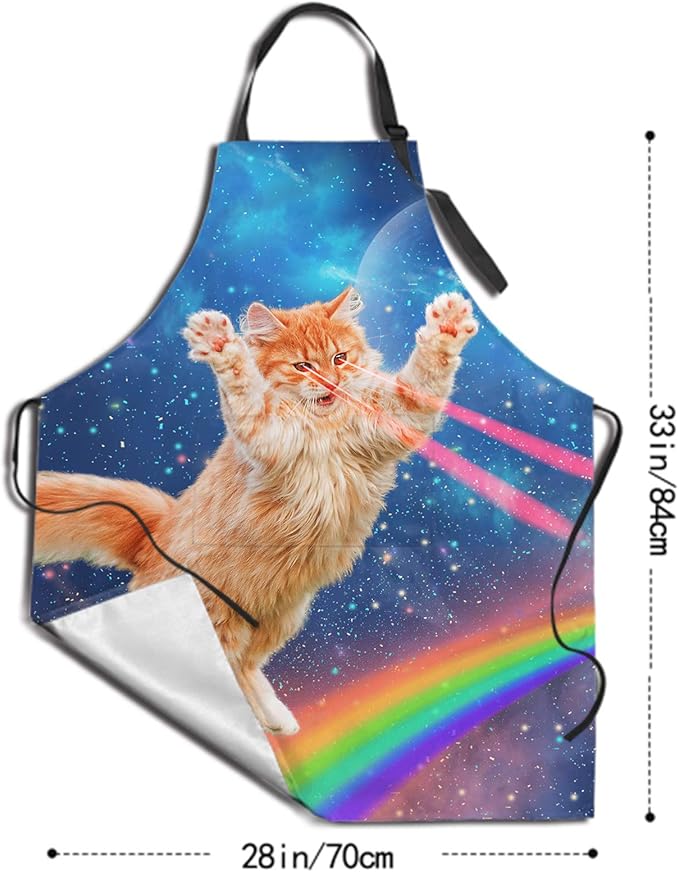 Funny Apron Polyester Grooming Aprons with Pocket for Cooking Kitchen Grilling Adults