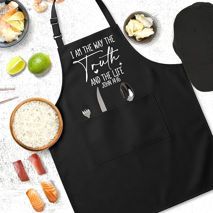 Funny Apron For Women Men Cooking Baking BBQ Grill Chef Waterproof Aprons Birthday Valentine's Gifts For Mom Dad Wife