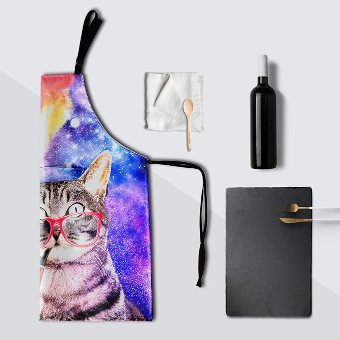 Funny Apron Polyester Grooming Aprons with Pocket for Cooking Kitchen Grilling Adults