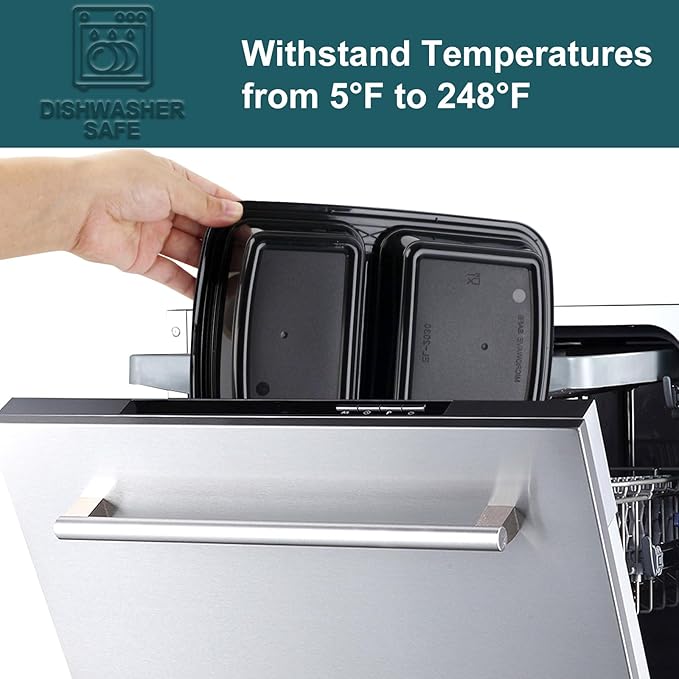 WGCC Meal Prep Containers 2 Compartment- 50Pack 30OZ Food Prep Containers With Lids, Disposable To Go Food Containers, Take Out, Stackable, Leakproof & Food Safe, Microwave, Freezer, Dishwasher Safe
