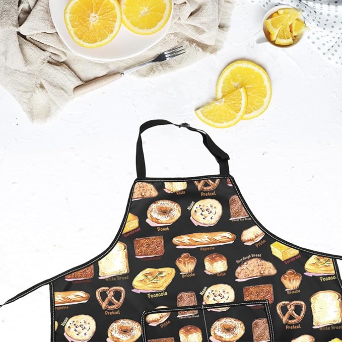 VAMSII Bread Lover Gift The Breadfather Soup Apron With Pockets Chef Cooking Kitchen Gift for Men Boyfriend Husband Father