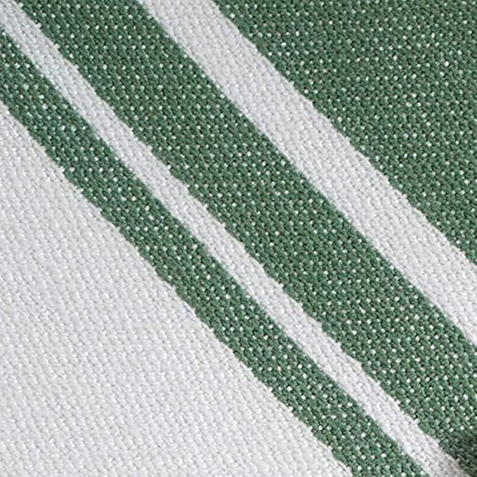 Kitchen Towels Set – Pack of 6 (20’’ x 30’’) Extra Large Premium Cotton Dish Towels for Kitchen – Super Striped Towels – Absorbent – 100% Cotton – with Hanging Loop – Green