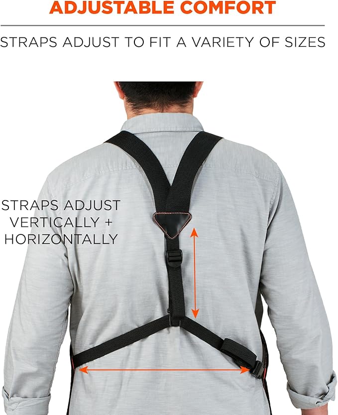 Ergodyne - 13696 Arsenal 5705 Full Length Tool Work Apron, 13-Pockets, Gray