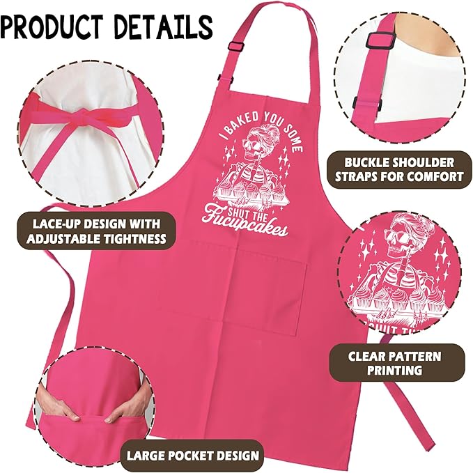 Funny Aprons for Women - Baking Gift for Women, Mothers Day Christmas Birthday Gifts, Perfect for Cooking, Bartending
