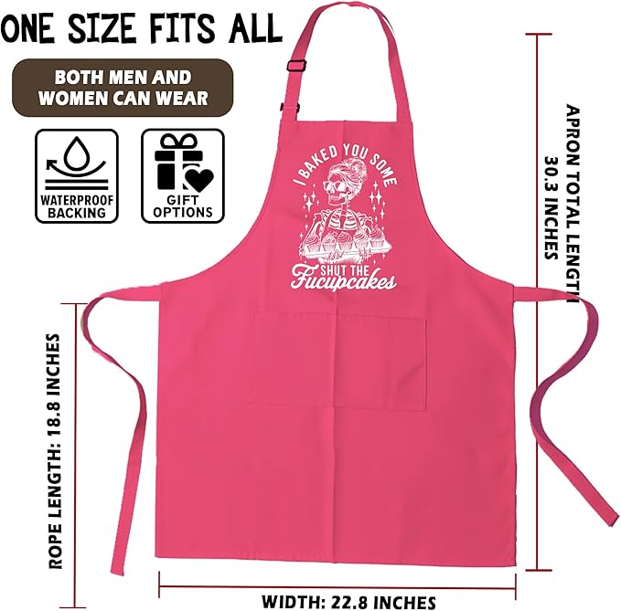 Funny Aprons for Women - Baking Gift for Women, Mothers Day Christmas Birthday Gifts, Perfect for Cooking, Bartending
