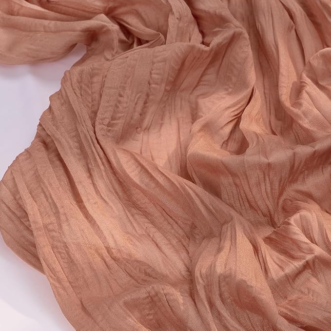 Socomi 6pcs Dusty Rose Easter Spring Cheesecloth Table Runner Boho Rustic Gauze 120 inch 10FT Cheese Cloth Runner for Wedding Party Baby Shower Birthday Home Decor Holiday Decorations