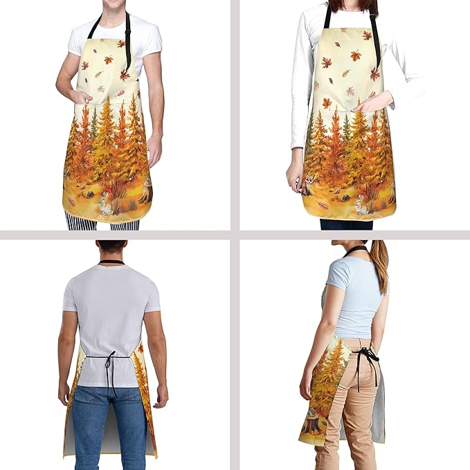 Funny Apron Polyester Grooming Aprons with Pocket for Cooking Kitchen Grilling Adults