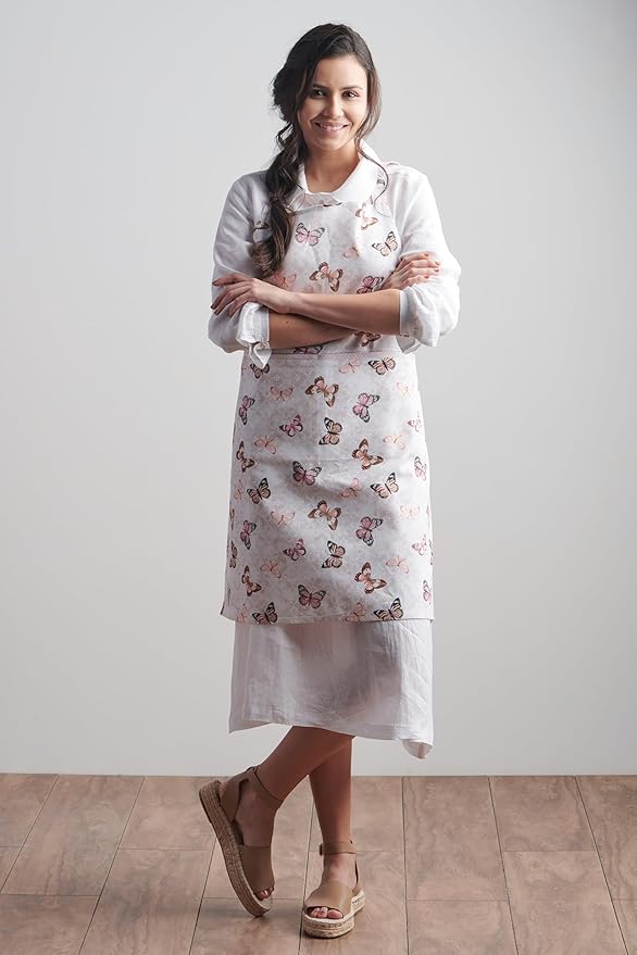 Maison d' Hermine 100% Cotton Apron for women with Pocket Kitchen Chef Apron for Men Cooking Mothers Day Gifts