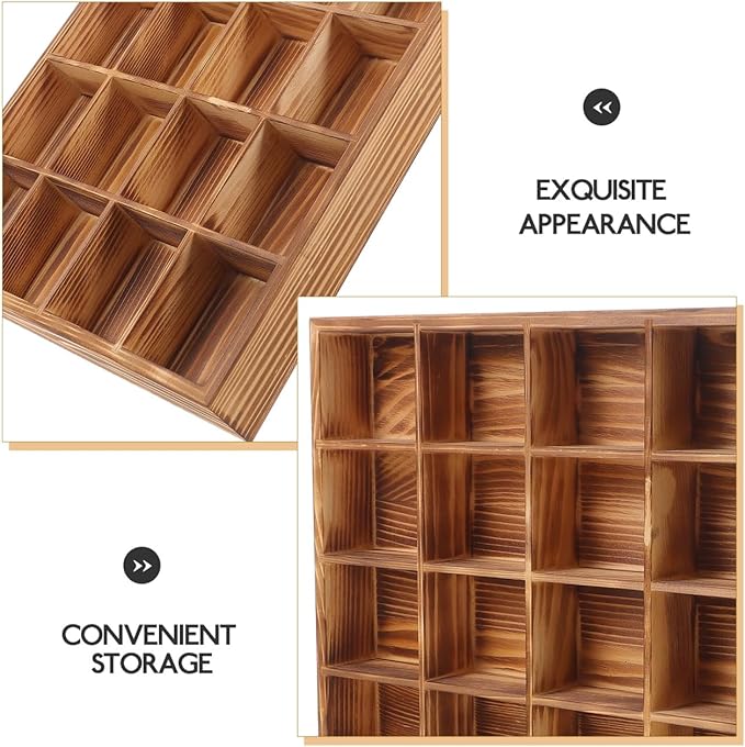 20-Compartment Drawer Organizer Box for Socks and Underwear Storage Space-Saving Grid Display Box for Closet Dresser and Vanity Multipurpose Sorting Tray for Ties and Accessories
