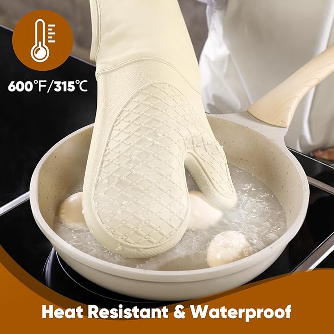 Silicone Oven Mitts Pot Holder Kitchen-Towels100% Cotton Dish Towels for Kitchen,Super Soft and Absorbent Kitchen Hand Towels/Tea Towels.Pot Holder,Oven Mitt Heat Resistant,Silicone Grip,Gift Set