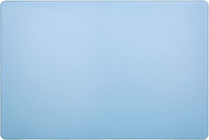 18 x 12 Large Blue Plastic Cutting Board for Fish, Seafood, Shellfish - 1/2 Inch Thick HDPP, NSF and Commercial Grade