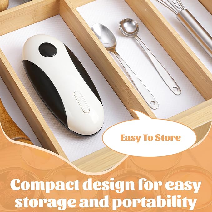 Electric Can Opener,USB Rechargeable Can Opener,One-Touch Cordless Can Opener,Smooth Edge,Hands Free,Food Safety,Kitchen Gadget Battery Operated,Automatic Can Openers for Seniors